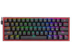 KEYBOARD GAMING - REDRAGON (K617-RGB) FIZZ BLACK 60%