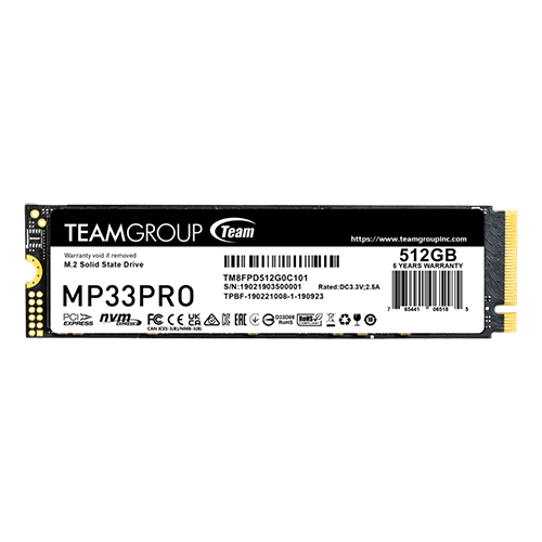 SSD M.2 NVME - 512GB (MP33 PRO GEN3) TEAMGROUP