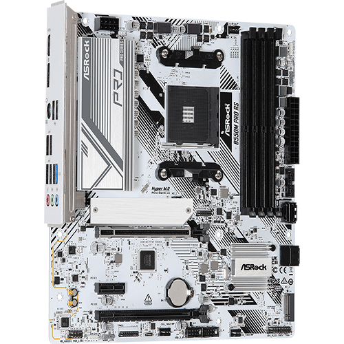 MOTHERBOARD AMD - ASROCK B550M PRO RS WHITE (AM4 4-SLOT) DDR4