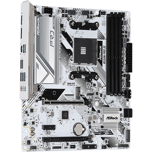 MOTHERBOARD AMD - ASROCK B550M SE WHITE (AM4 4-SLOT) DDR4