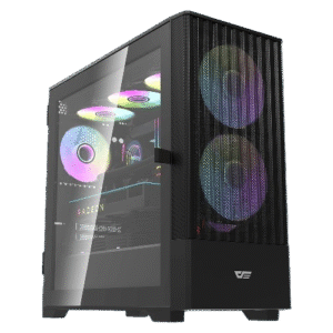 CASE - DARKFLASH (DK415) W/ 2PCS ARGB FANS mATX BLACK