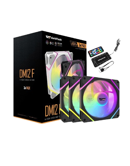 FAN KIT - DARKFLASH (DM12 F) FAN 3IN1 BLACK