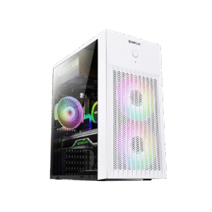 CASE - INPLAY LITE X220 W/ PSU + 2PCS RGB FANS mATX WHITE