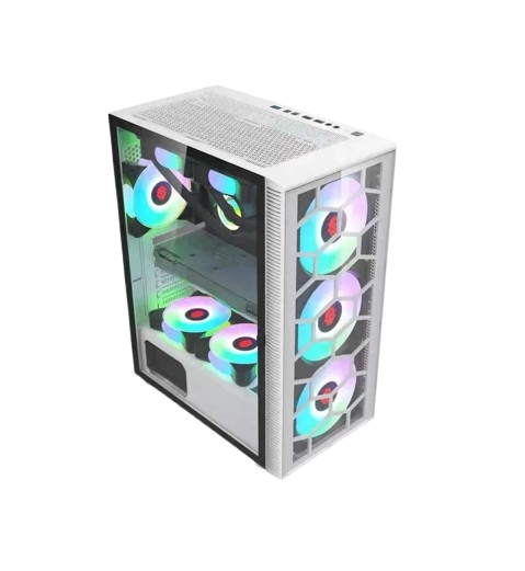 CASE - KEYTECH COOLMAN HEXA ATX WHITE