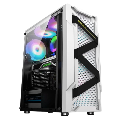 CASE - KEYTECH T600 mATX WHITE