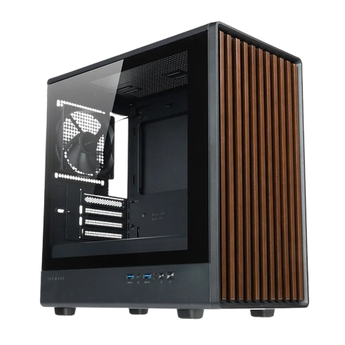 CASE - TECWARE TIMBER M 4PCS NON LED FANS mATX BLACK