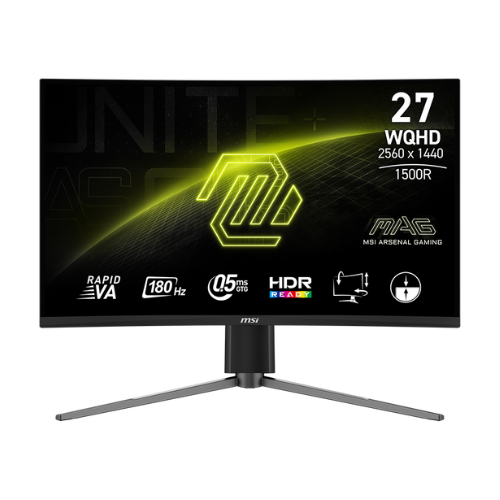 MONITOR - MSI 27 INCH (27CQ6F) FRMELESS VA 1440P (WQHD) | 0.5ms |180HZ CURVED BLACK