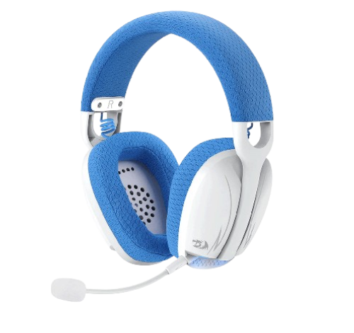 HEADSET GAMING - REDRAGON (H878WB) SKULD PRO WHITE-BLUE (WIRELESS)