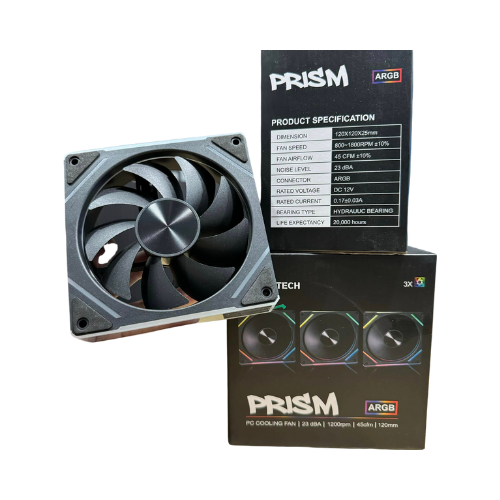FAN KIT - KEYTECH PRISM 3IN1 (w/ 3PCS FANS & REMOTE) BLACK