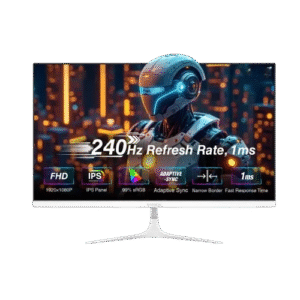 MONITOR - NVISION 27 INCH (EG27XT-B) FRMELESS 240HZ 1 ms (OC) / 5 ms (GtG) IPS GAMING WHITE