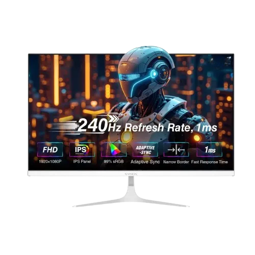 MONITOR - NVISION 27 INCH (EG27XT-B) FRMELESS 240HZ 1 ms (OC) / 5 ms (GtG) IPS GAMING WHITE