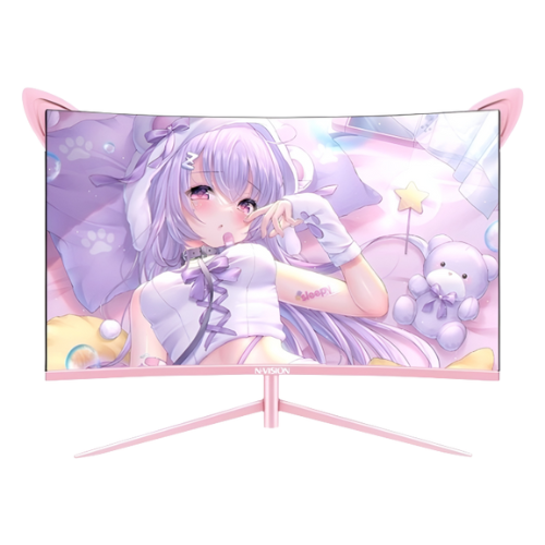 MONITOR - NVISION 27 INCH (IN27FGP) FRMELESS VA | 165HZ 1ms OD CURVED PINK