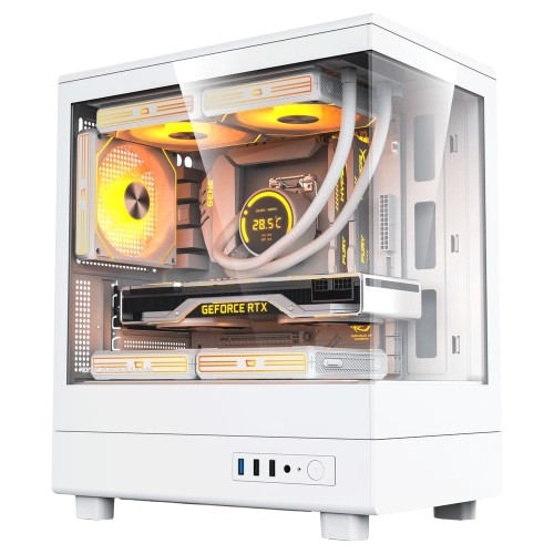CASE - DARKFLASH DB330M GLASS mATX WHITE
