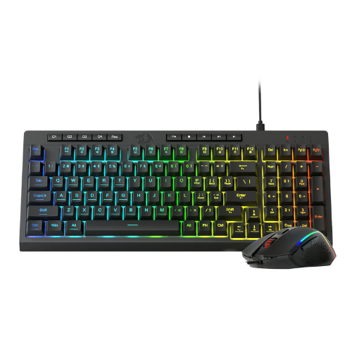 KEYBOARD + MOUSE - REDRAGON COMBO WIRED (S141) RYLO BLACK
