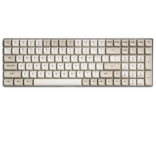 KEYBOARD - DARKFLASH (GD100) MILKY & BROWN K.YELLOW (WIRELESS)