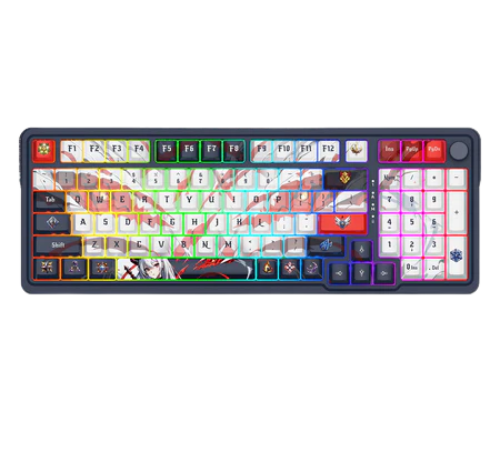 KEYBOARD GAMING - REDRAGON EISA PRO (WHITE-BLUE) (K686WB-RGB PRO) RED SW (WIRELESS)