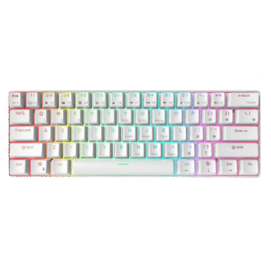 KEYBOARD GAMING - Royal Kludge - RK61 white, wireless, RGB, Huano - Brown Switch