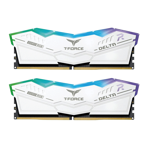 RAM (MEMORY) - 16GB DDR5 6000MHZ T-FORCE DELTA ARGB WHITE